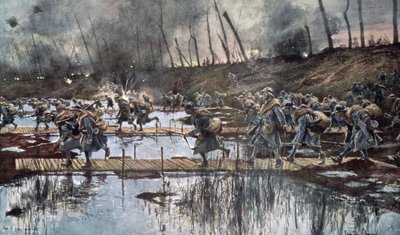 The Battle of the Yser in 1914 by Francois Flameng